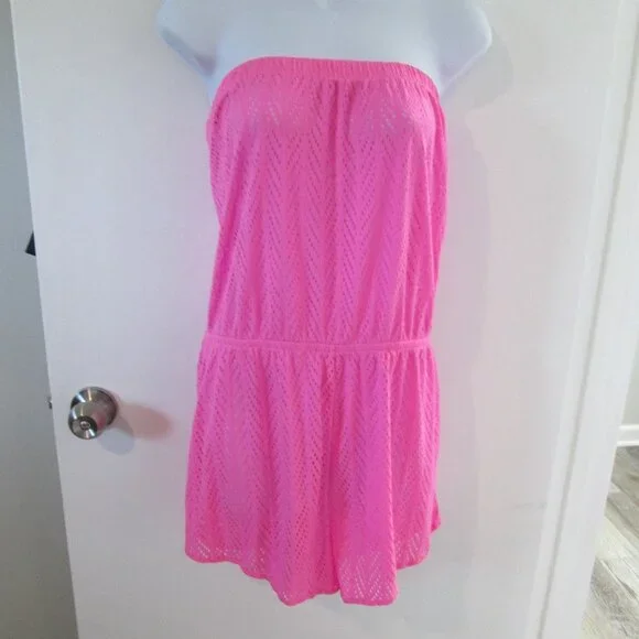 Hurley Juniors' Crocheted Tube Cover-Up Romper NWT Sz XL - Picture 5 of 10
